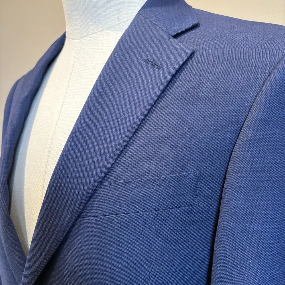 Tommy Hilfiger Sport Coat 38R Blue Wool‎ Blend Performance Stretch Modern Blazer